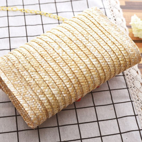 Hand-embroidered Straw Woven Straw Fruit Bag