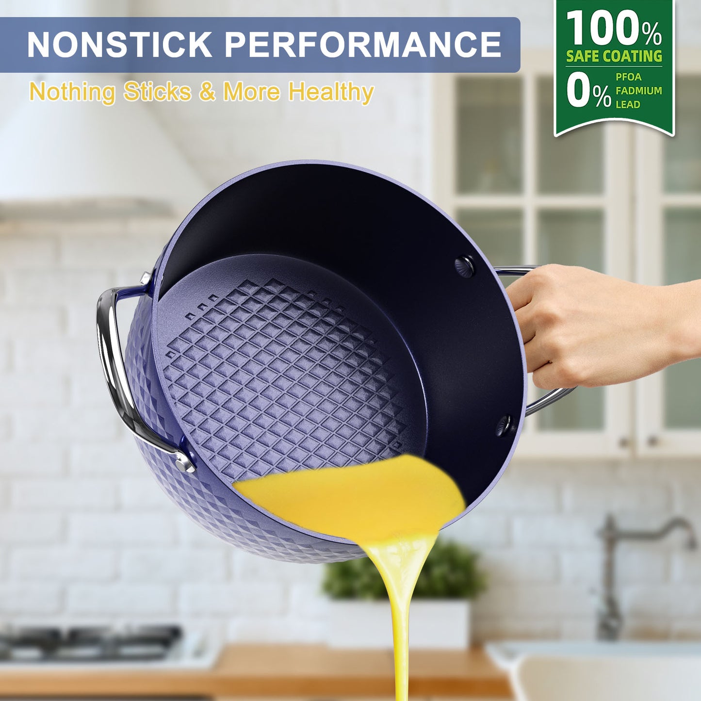 Aluminum Ceramic Pots | Non Stick Saucepan | WhiteDiamonds