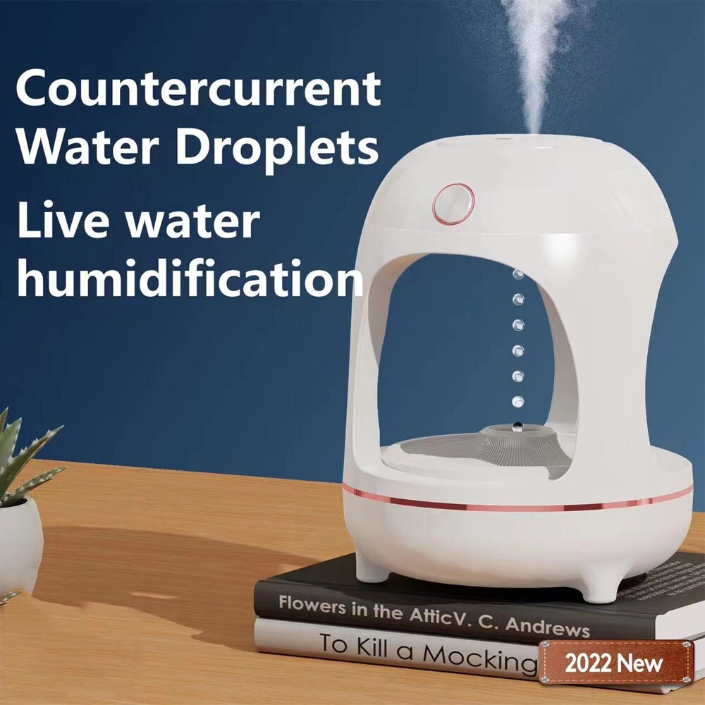 Anti Gravity Water Humidifier | Desk Decorate Lamp | WhiteDiamonds