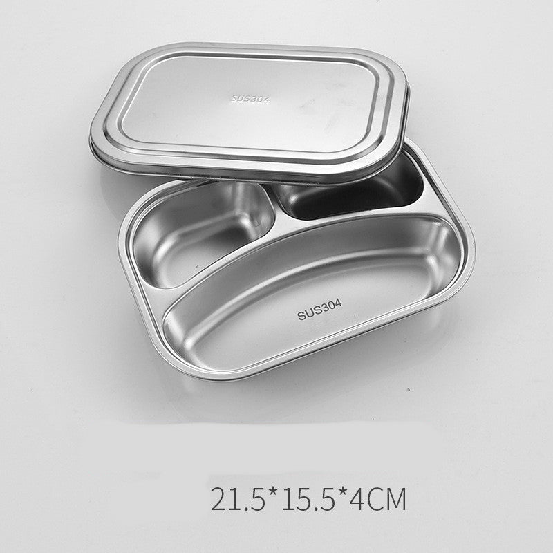 Stainless Steel Dinner Plate Lunch Box Set