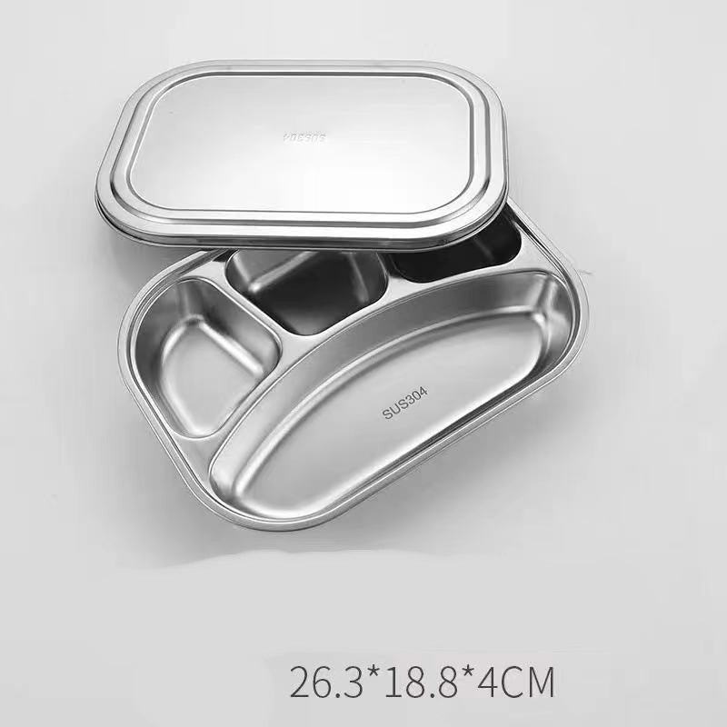 Stainless Steel Dinner Plate Lunch Box Set