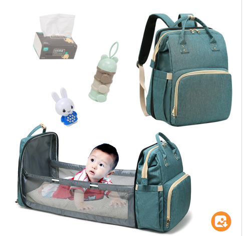 Multifunctional Portable Folding Crib Mommy Bag