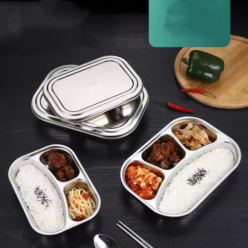 Stainless Steel Dinner Plate Lunch Box Set