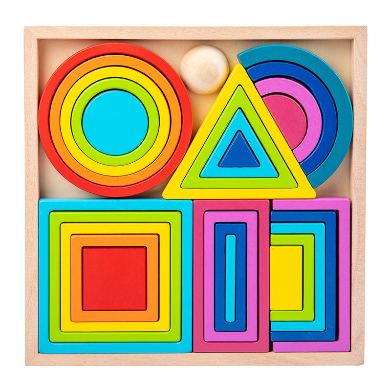 Early Childhood Education With Rainbow Building Blocks