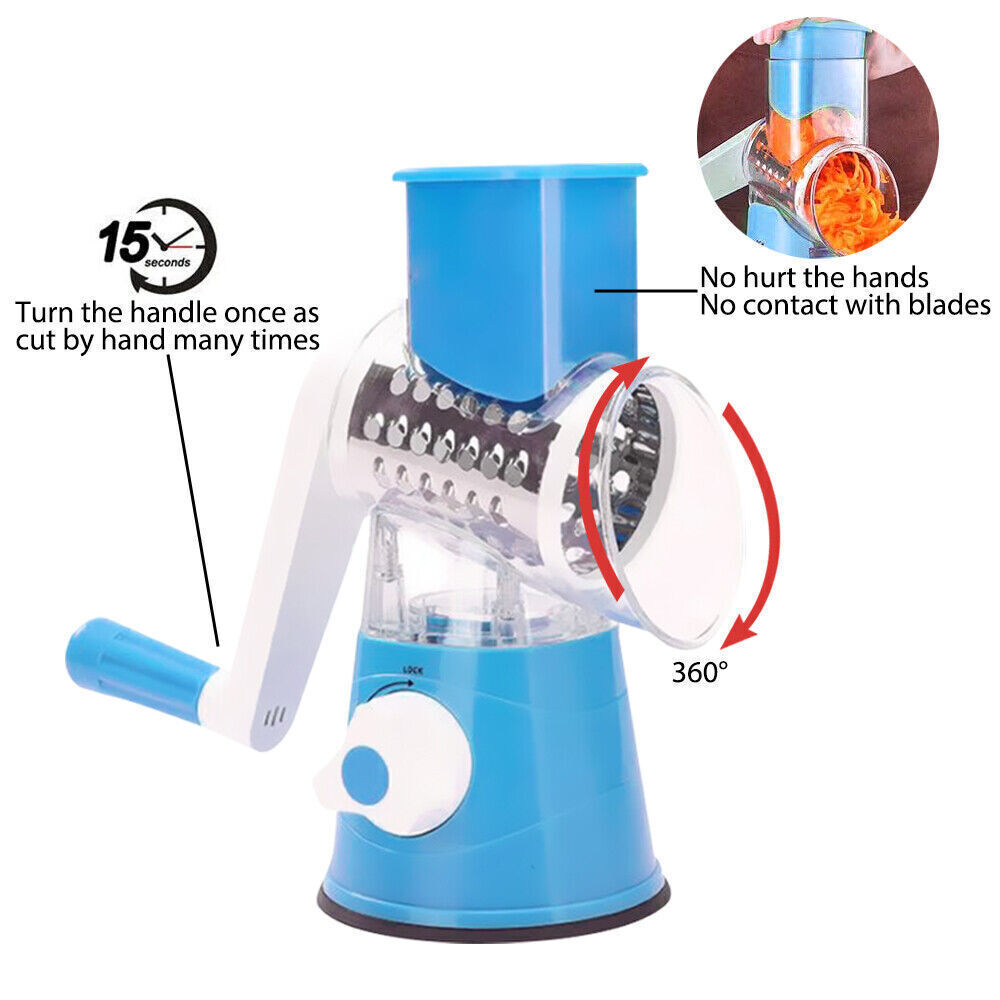 Food Slicer Chopper | 3-in-1 Shredder Cutter | WhiteDiamonds