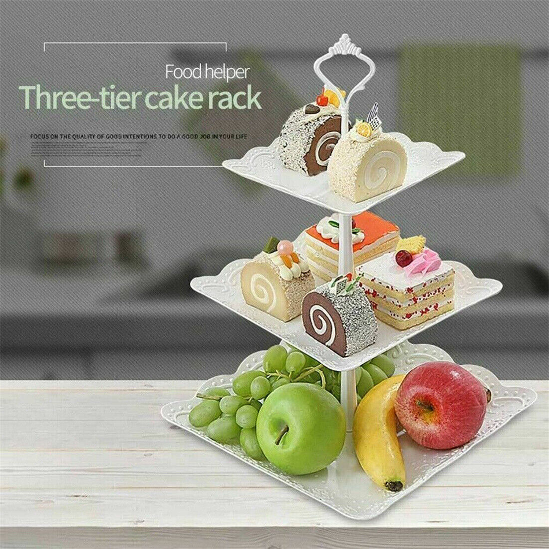 3-Tier Cake Stand | Wedding Party Plates | WhiteDiamonds