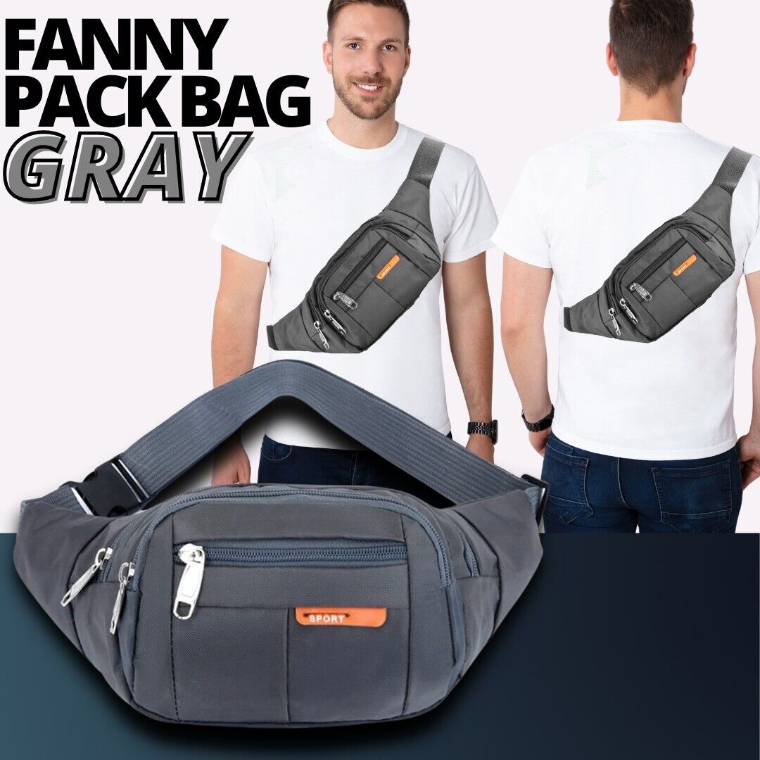 Men Women Fanny Pack Belt Waist Bag Cross Body Sling Shoulder Travel Sport Pouch