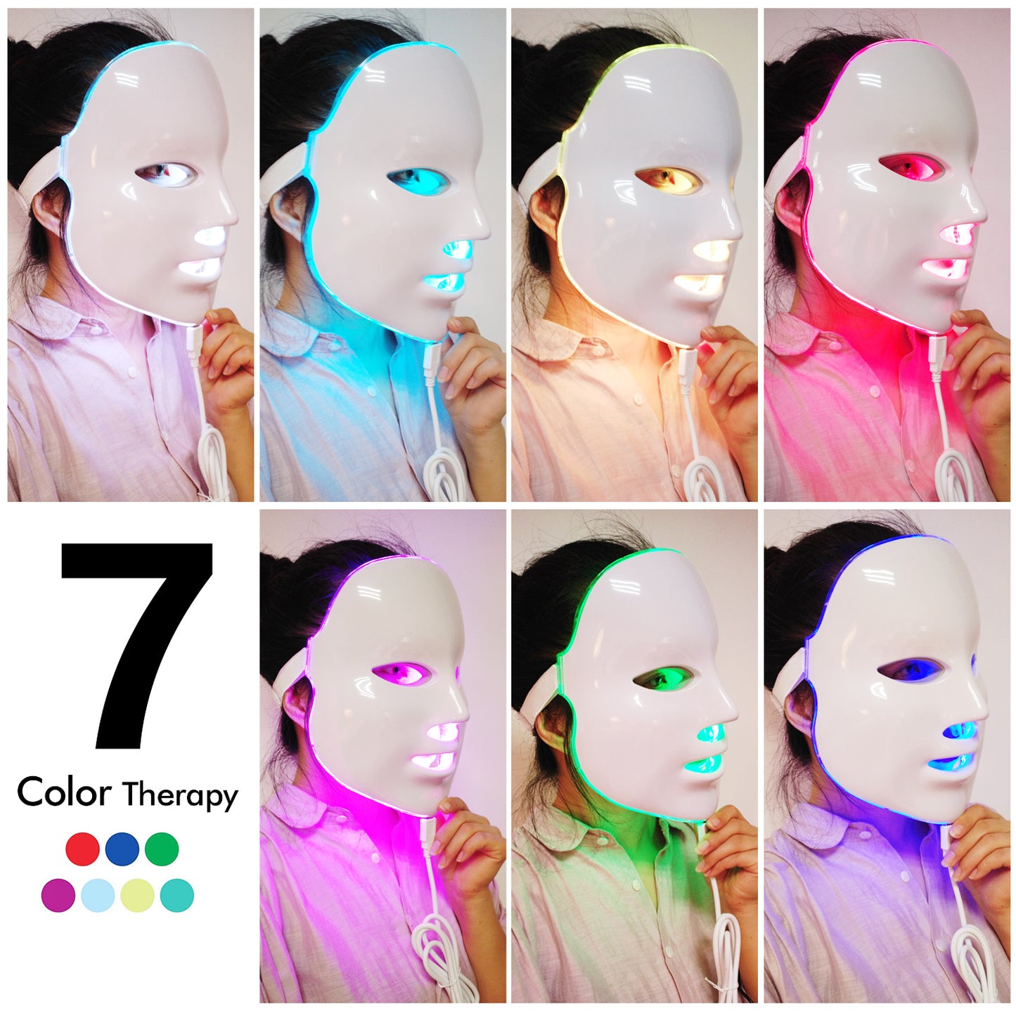 LED Face Mask | 7 Colors LED Mask | WhiteDiamonds