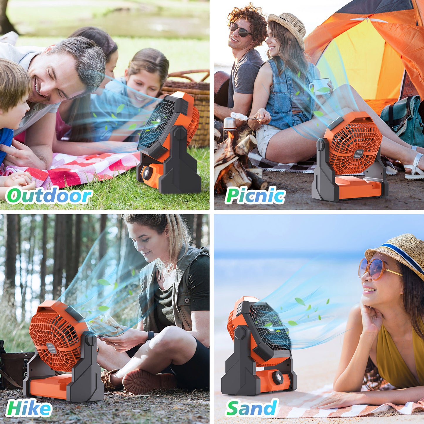 Portable Camping Fan | Battery Operated Fan | WhiteDiamonds