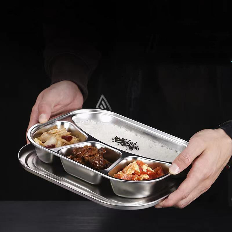 Stainless Steel Dinner Plate Lunch Box Set