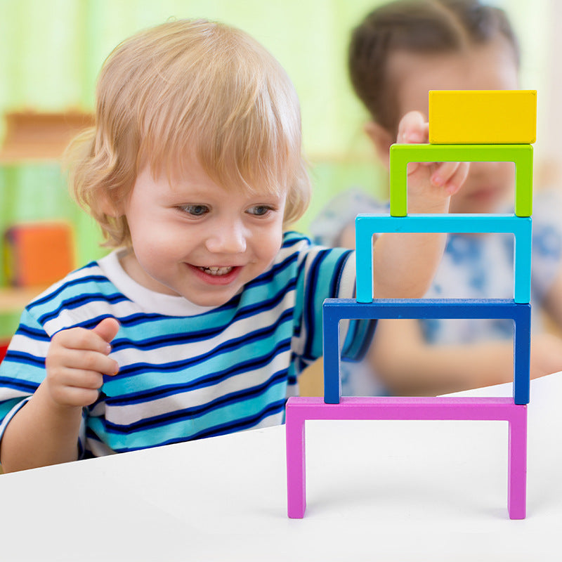 Early Childhood Education With Rainbow Building Blocks